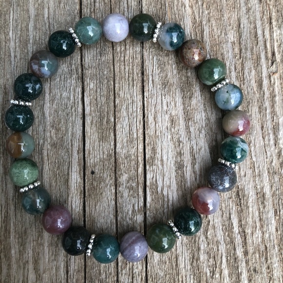 Indian agate bracelet 7 inches - Picture 2 of 3
